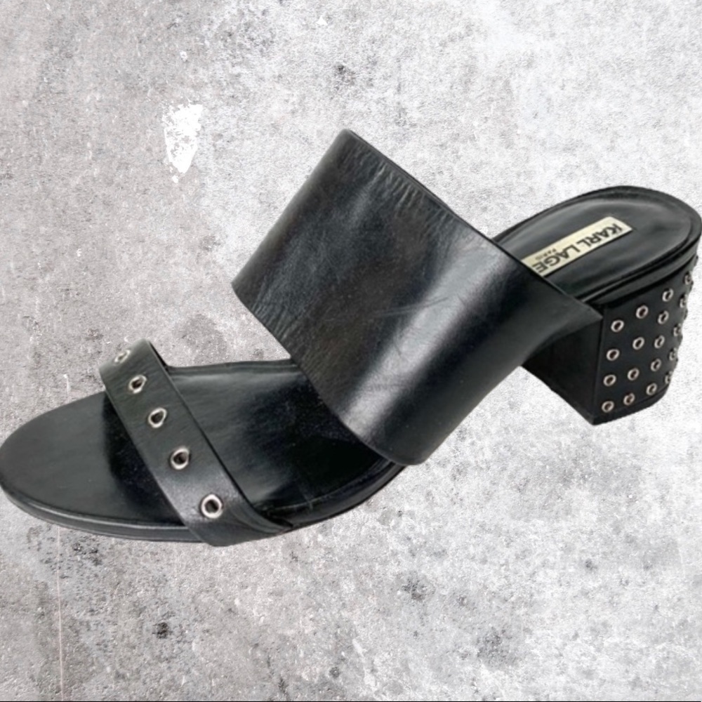 KARL LAGERFELD Hara Sandal Chunky Heel Size 7.5